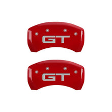 Load image into Gallery viewer, Rear-Set-2-Caliper-Covers-Engraved-Rear-2015Gt-Red-Finish-Silver-Ch