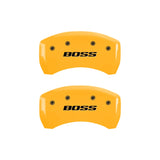 MGP 10010RBSSYL Rear Set of 2: Yellow finish, Black BOSS (Rear Only)