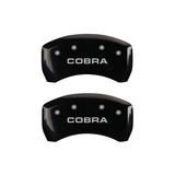 MGP 10010RCOBBK Rear Set of 2: Black finish, Silver COBRA