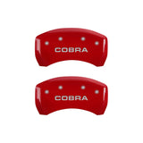MGP 10010RCOBRD Rear Set of 2: Red finish, Silver COBRA