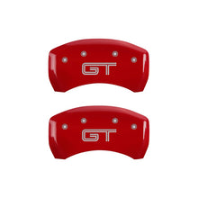 Load image into Gallery viewer, Rear-Set-2-Caliper-Covers-Engraved-Rear-Gt-Red-Finish-Silver-Ch