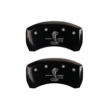 Load image into Gallery viewer, Rear-Set-2-Caliper-Covers-Engraved-Rear-Gt350-Shelby--Cobra-Black-Finish-Silver-Ch