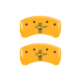 MGP 10010RMB1YL Rear Set of 2: Yellow finish, Black Mustang / Bar & Pony (S197)