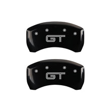Load image into Gallery viewer, Rear-Set-2-Caliper-Covers-Engraved-Rear-S197Gt-Black-Finish-Silver-Ch