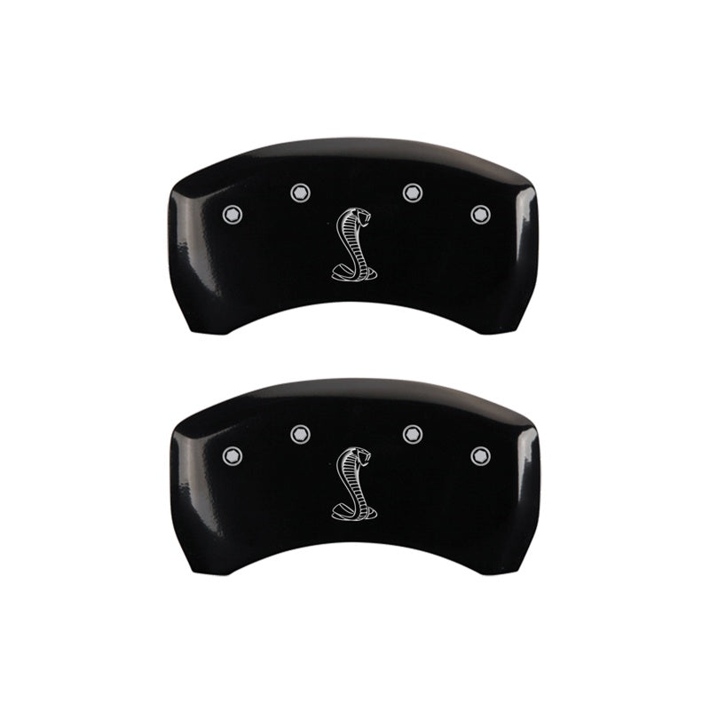 Rear-Set-2-Caliper-Covers-Engraved-Rear-Snake-Black-Finish-Silver-Ch