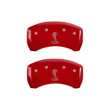 Load image into Gallery viewer, Rear-Set-2-Caliper-Covers-Engraved-Rear-Snake-Red-Finish-Silver-Ch