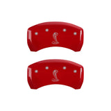 MGP 10010RCNKRD Rear Set of 2: Red finish, Silver COBRA / Tiffany Snake Logo