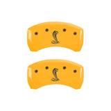 MGP 10010RCNKYL Rear Set of 2: Yellow finish, Black COBRA / Tiffany Snake Logo