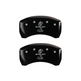 MGP 10010RSBYBK Rear Set of 2: Black finish, Silver Shelby / Tiffany Snake Engraving