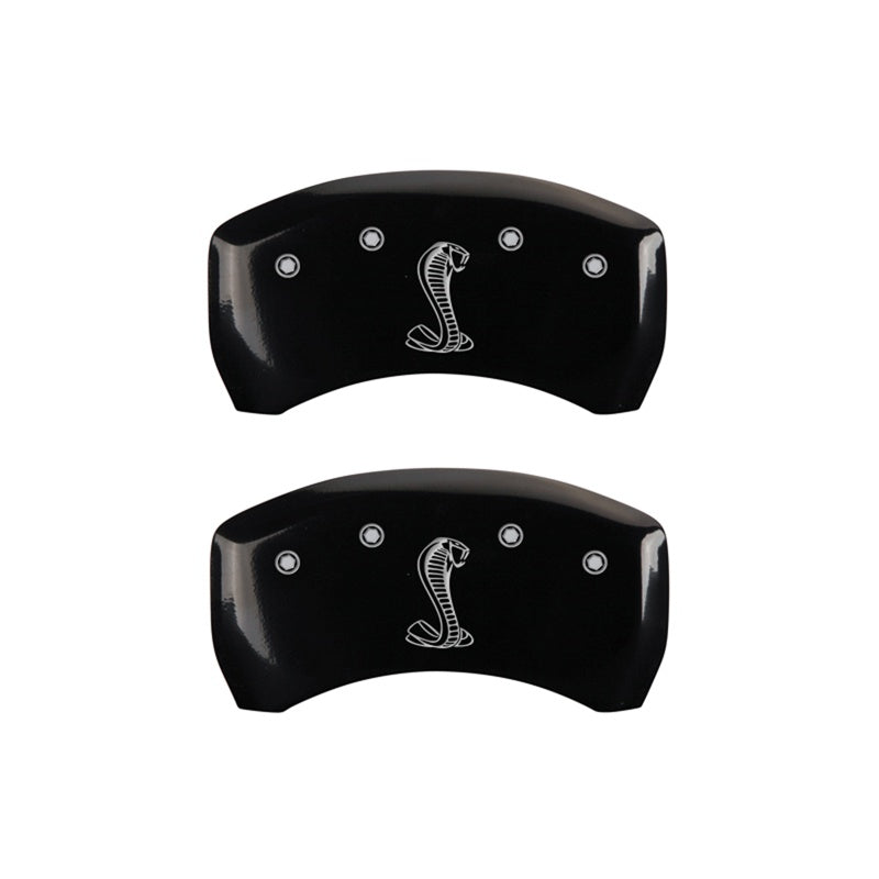 Rear-Set-2-Caliper-Covers-Engraved-Rear-Tiffany-Snake-Black-Finish-Silver-Ch