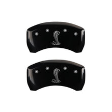 Load image into Gallery viewer, Rear-Set-2-Caliper-Covers-Engraved-Rear-Tiffany-Snake-Black-Finish-Silver-Ch