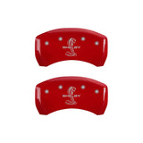 MGP 10010RSBYRD Rear Set of 2: Red finish, Silver Shelby / Tiffany Snake Engraving