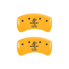 Load image into Gallery viewer, Rear-Set-2-Caliper-Covers-Engraved-Rear-Tiffany-Snake-Yellow-Finish-Black-Ch