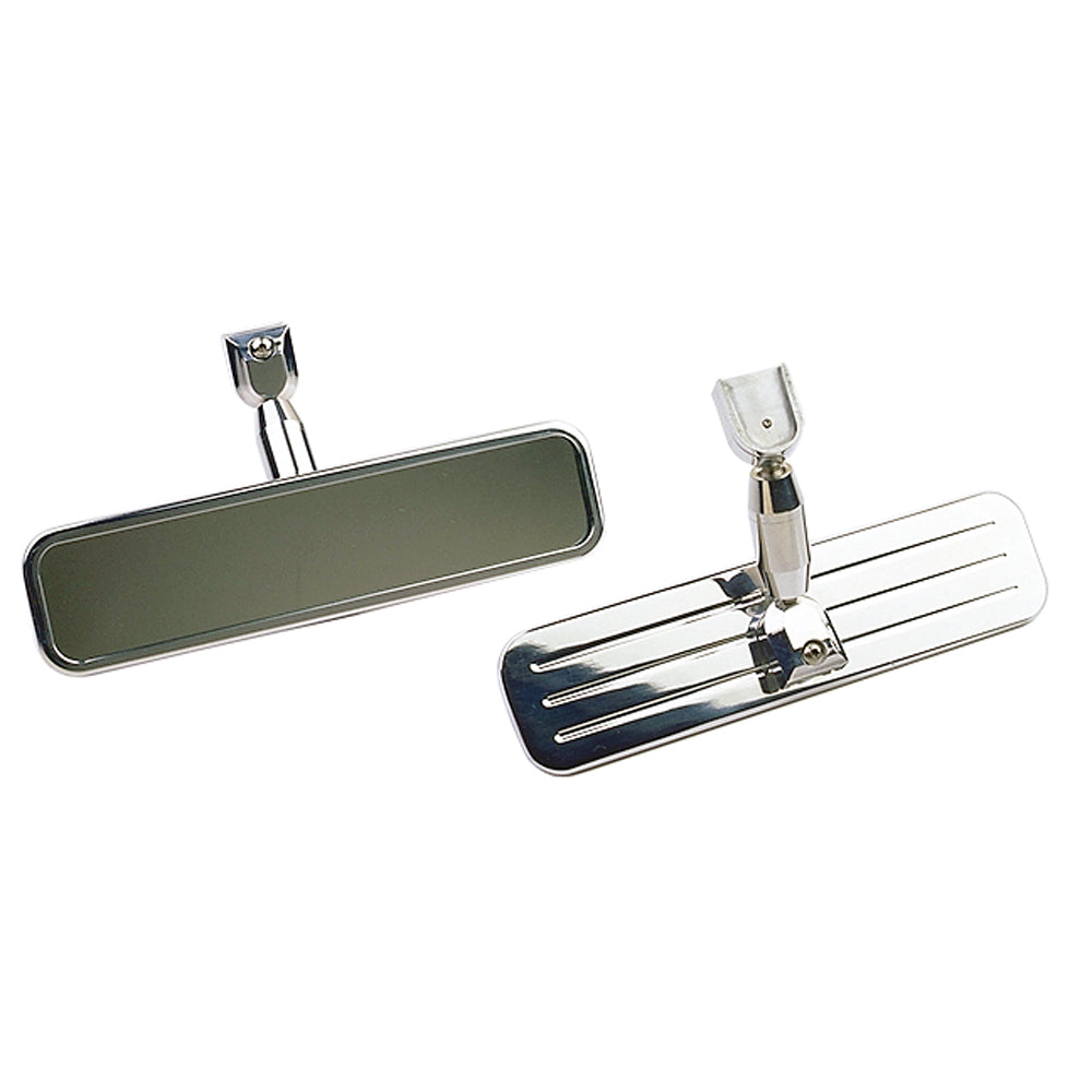 Rear-View-Mirror;-8-14-In.-Wide;-Pinstripes-(Ball-Milled)--Aluminum