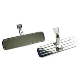 Trans-Dapt 8974 REAR VIEW MIRROR; 8-1/4 in. Wide; PINSTRIPES (ball-milled)- ALUMINUM