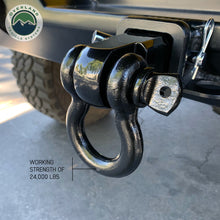 Load image into Gallery viewer, Receiver-Mount-Recovery-Shackle-34-Inch-4.75-Ton-With-Dual-Hole-Black-Universal-Overland-Vehicle-Systems