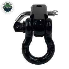Load image into Gallery viewer, Receiver-Mount-Recovery-Shackle-34-Inch-4.75-Ton-With-Dual-Hole-Black-Universal-Overland-Vehicle-Systems