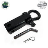 Overland Vehicle Systems 19109901 Receiver Mount Recovery Shackle 3/4 Inch 4.75 Ton With Dual Hole Black Universal