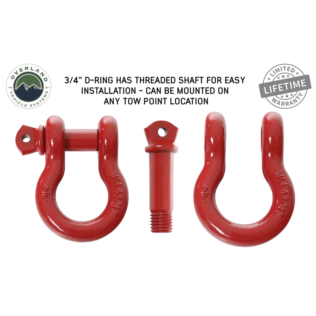 Recovery-Shackle-34-Inch-4.75-Ton-Steel-Gloss-Red-Overland-Vehicle-Systems