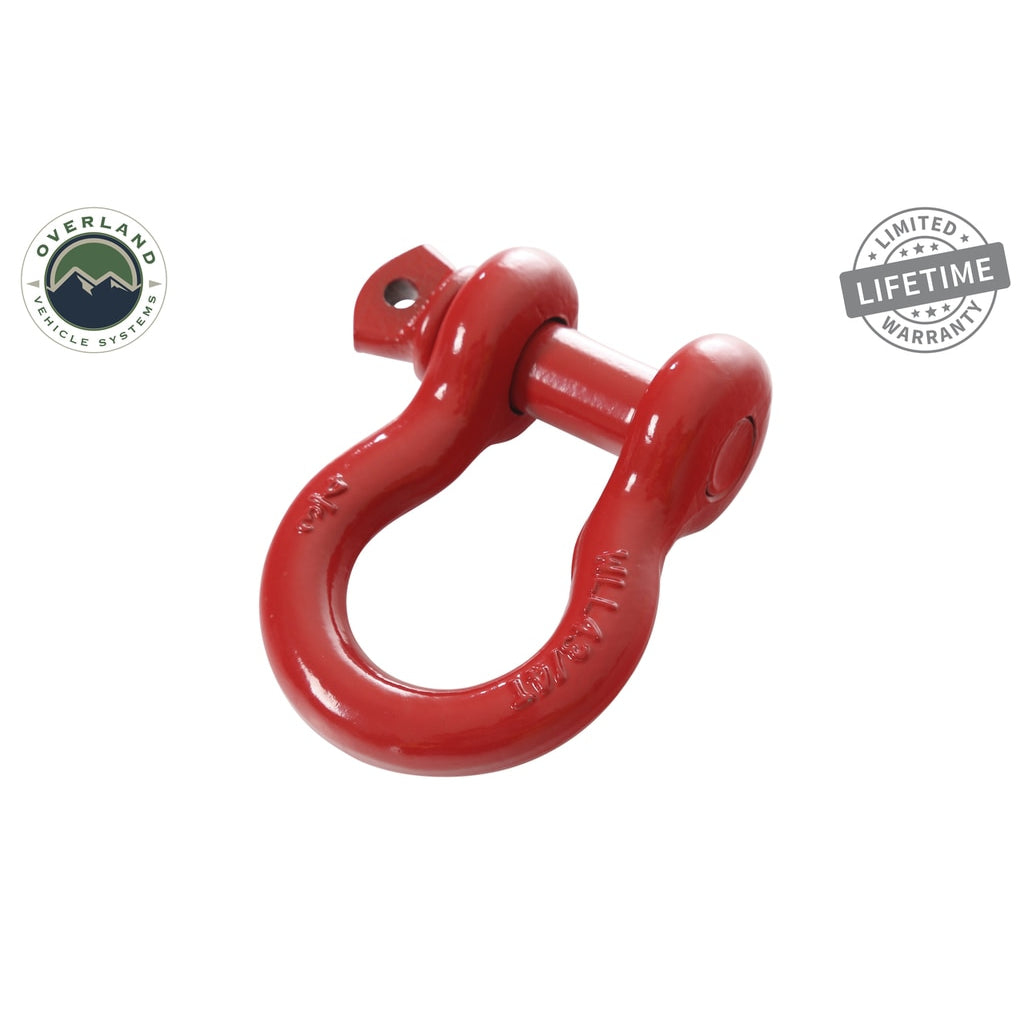 Recovery-Shackle-34-Inch-4.75-Ton-Steel-Gloss-Red-Overland-Vehicle-Systems