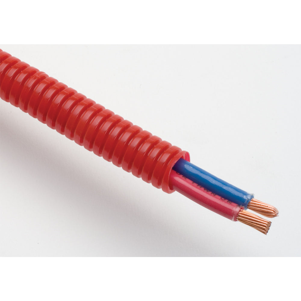 Red-Wire-Harness;-Convoluted;-14-In.-Diameter--(10-Ft)