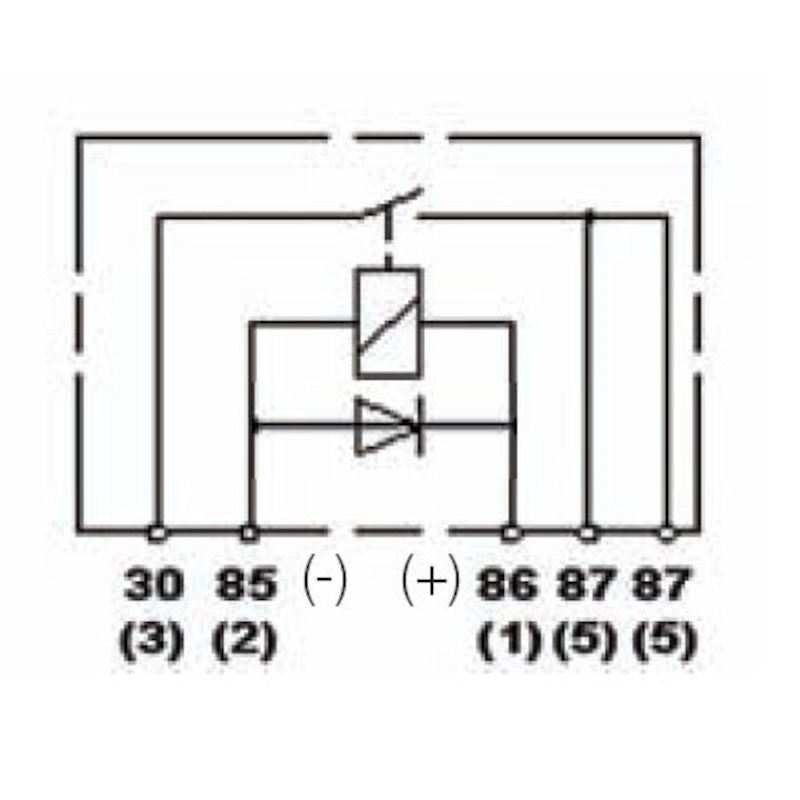 Relay-Mini-Iso-5P-12V-Spst-D87-Dio-Bkt