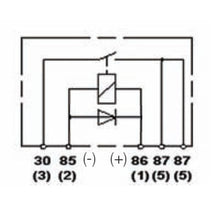 Load image into Gallery viewer, Relay-Mini-Iso-5P-12V-Spst-D87-Dio-Bkt