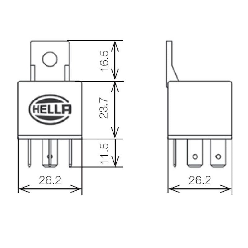 Relay-Mini-Iso-5P-12V-Spst-D87-Dio-Bkt