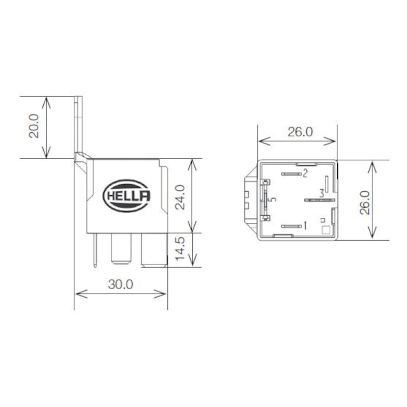 Relay-Mini-Power-Iso-4-Pole-12V-Spst-Res-Bkt