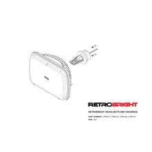 Load image into Gallery viewer, Retrobright-Led-Headlight-5X7-Rectangle-Modern-White-Lens