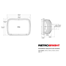 Load image into Gallery viewer, Retrobright-Led-Headlight-5X7-Rectangle-Yellow-Lens