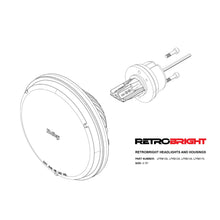 Load image into Gallery viewer, Retrobright-Led-Headlight-5.75In-Round-Modern-White-Lens