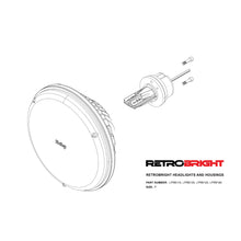 Load image into Gallery viewer, Retrobright-Led-Headlight-7In-Round-Yellow-Lens
