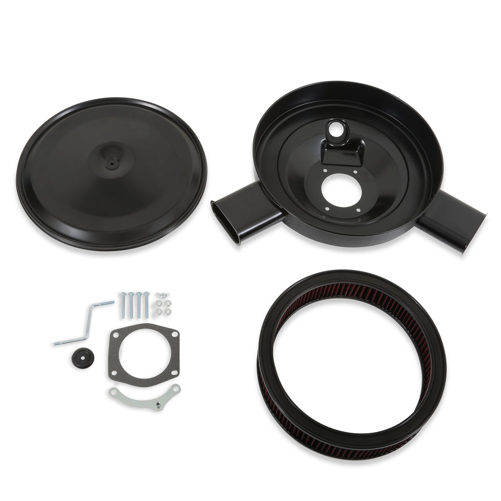 Retrofilter-Drive-By-Wire-Air-Cleaner---14-Inch-Diameter---Dual-Snorkel---Black