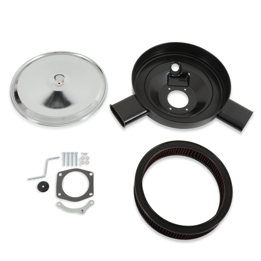 Retrofilter-Drive-By-Wire-Air-Cleaner---14-Inch-Diameter---Dual-Snorkel---Chrome