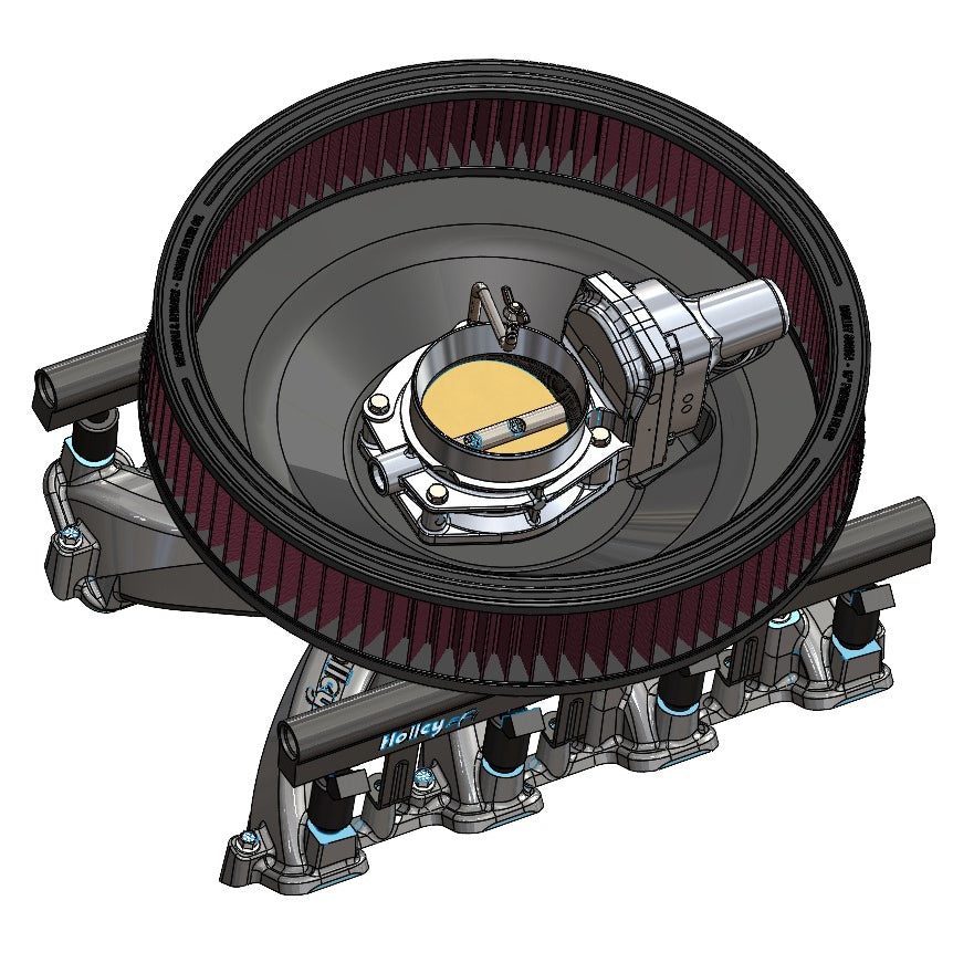 Retrofilter-Drive-By-Wire-Air-Cleaner---16-Inch-Diameter---Chrome