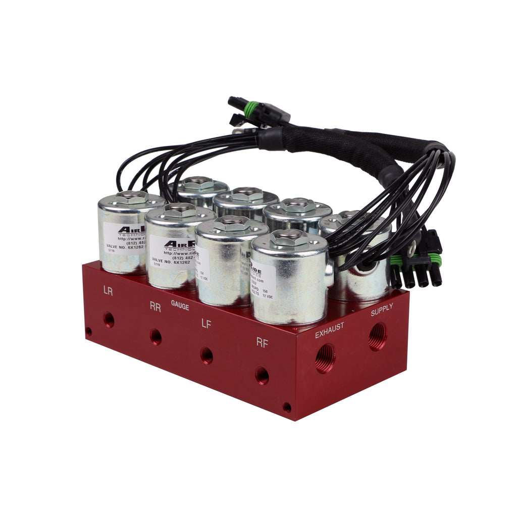 Ridetech-4-Way-Big-Red-Air-Valve-Fittings-Not-Included