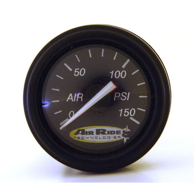 Ridetech-Air-Pressure-Gauge-Dual-Needle-Black-Face-150Psi-W-Fittings