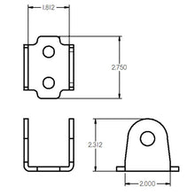 Load image into Gallery viewer, Ridetech-Bolt-On-Panhard-Bar-Frame-Bracket-Black-Powdercoat
