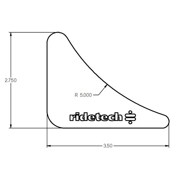Ridetech-Gusset-18In-Mild-Steel-2.75In-X-3.5In
