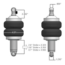 Load image into Gallery viewer, Ridetech-Hq-Series-Shockwaves-4.1In-Travel-6.5In-Dia-Double-Convoluted-.625In-Bearing.625In-Bearing