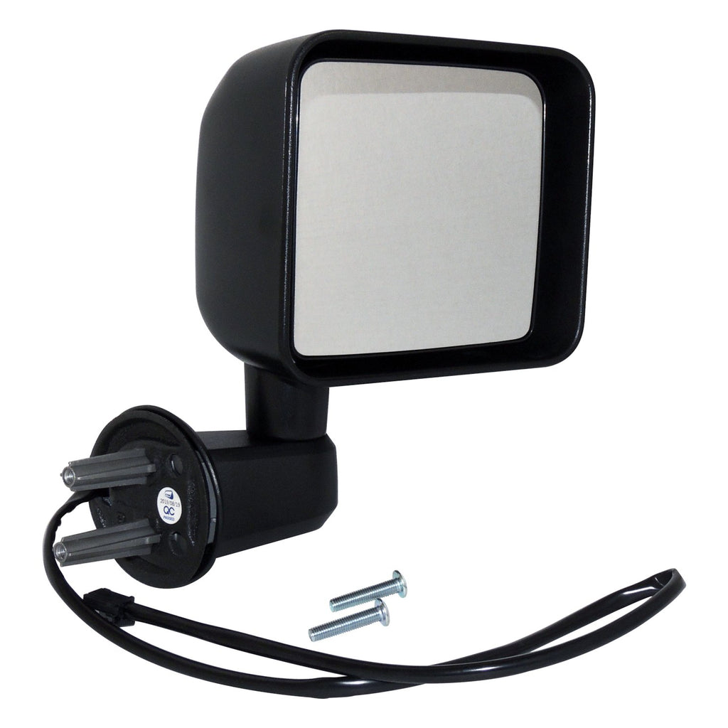 Right-Side-Power,-Heated,-Mirror-For-2015-2018-Jeep-Jk-Wrangler;-Textured-Black