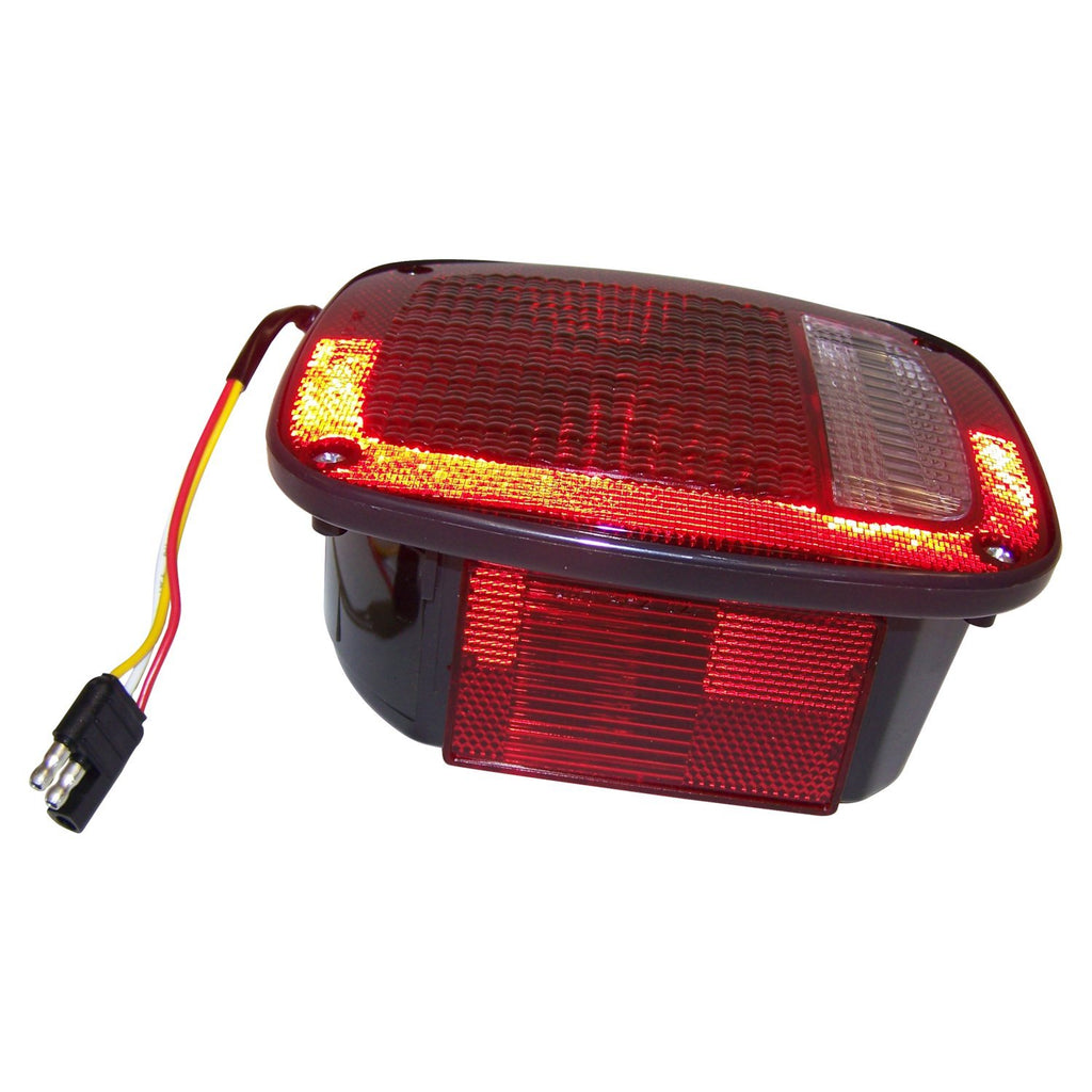 Right-Tail-Lamp-W-Side-Marker-Light-For-1981-86-Jeep-Cjs;-Black-Body