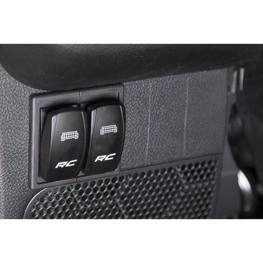 Rocker-Switch-Housing-Kit-2-Switches-Black-Plastic-Rough-Country