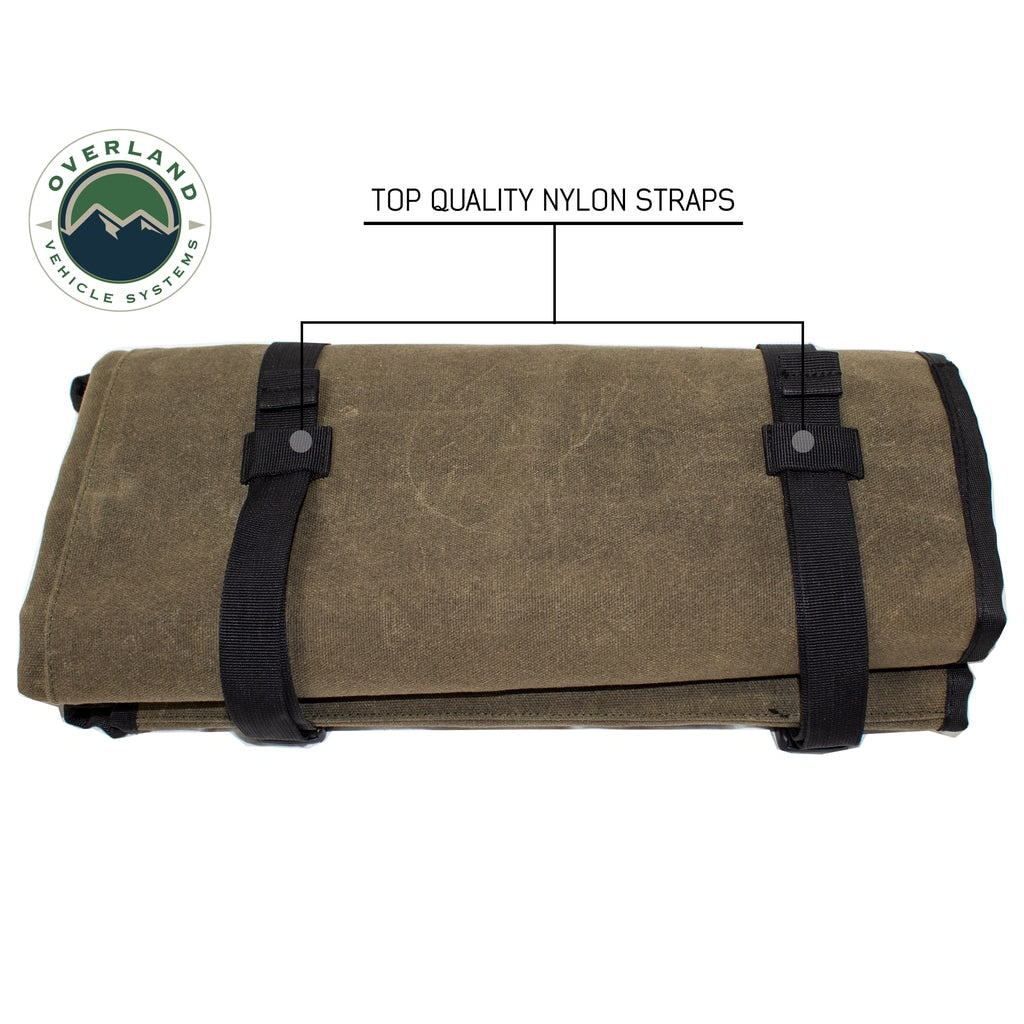 Rolled-Bag-General-Tools-With-Handle-And-Straps-Brown-16-Lb-Waxed-Canvas-Canyon-Bag-Universal-Overland-Vehicle-Systems