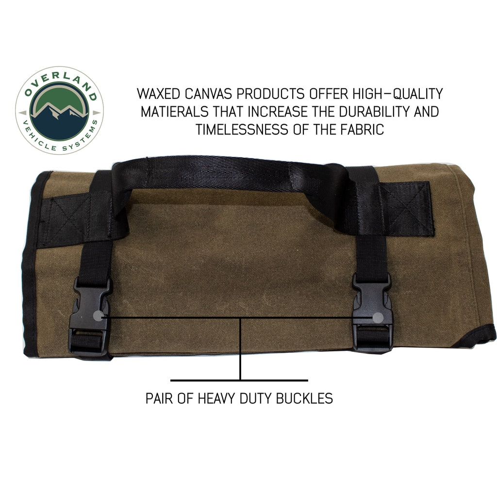 Rolled-Bag-General-Tools-With-Handle-And-Straps-Brown-16-Lb-Waxed-Canvas-Canyon-Bag-Universal-Overland-Vehicle-Systems