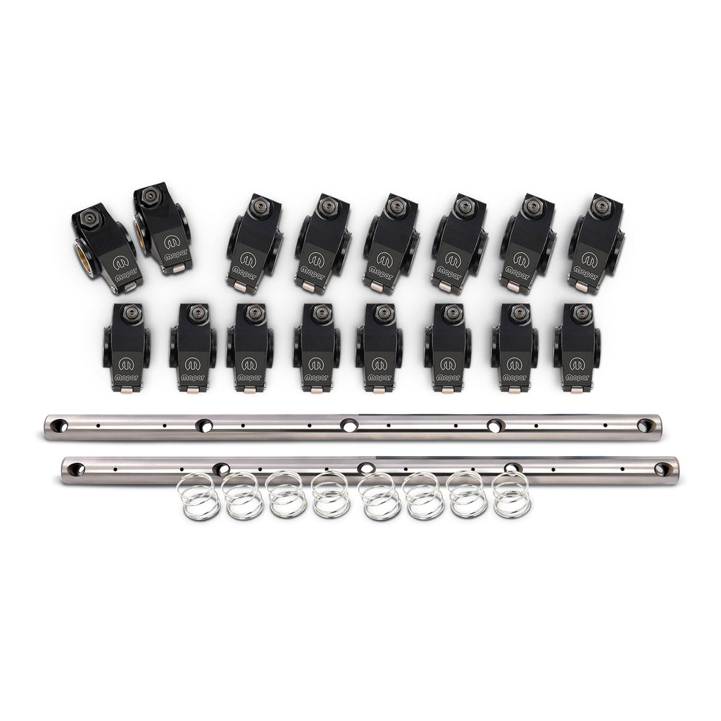 Roller-Rocker-Arm-Set;-1.5;-Shaft-Mount;-Mopar;-Black;-Fits-Bb-Chrysler-Engines