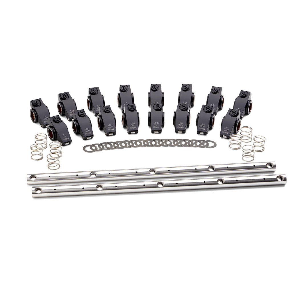 Roller-Rocker-Arm-Set;-1.7;-Shaft-Mount;-Mopar;-Black;-Fits-Bb-Chrysler-Engines