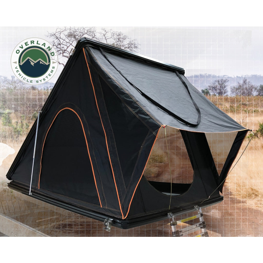 Roof-Top-Tent-Mamba-2-Side-Load-Aluminum-Black-Shell-Grey-Body-Overland-Vehicle-Systems