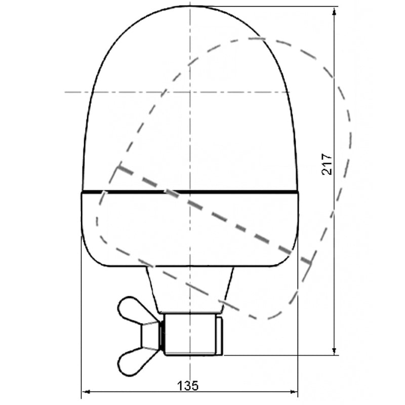 Rota-Compact-12V-Amber-Lens-Beacon-W-Flexible-Pole-Mount